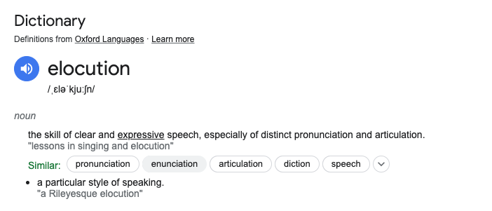 Elocution definition