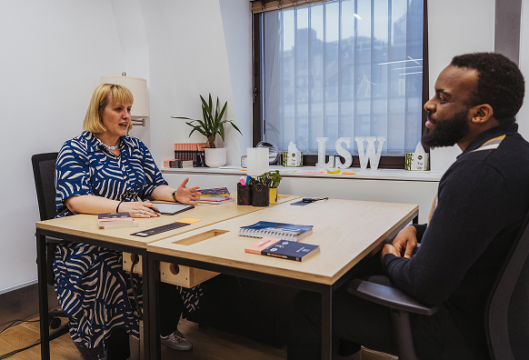 London Speech Workshop coach with a client