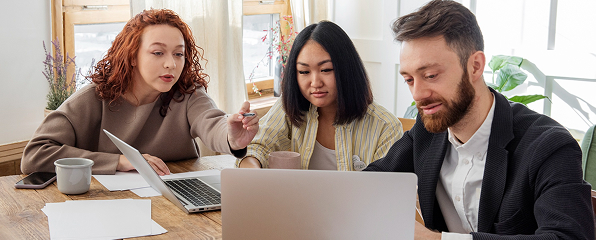 A team working together