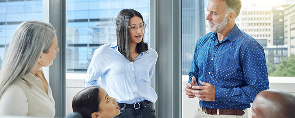 A team discussion in action