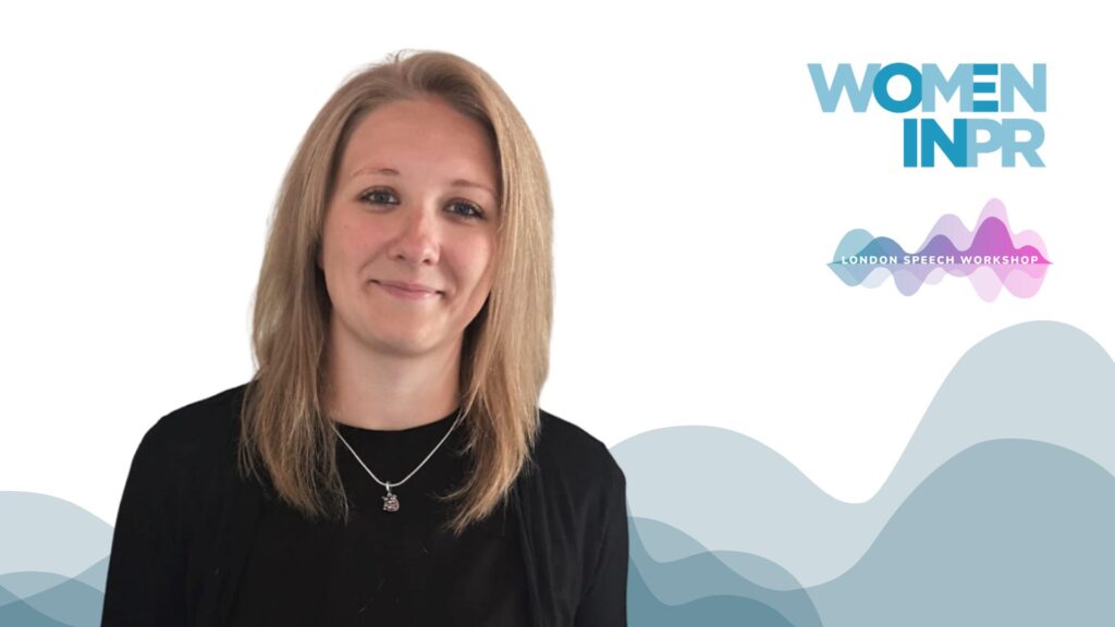 Becky Hayman as the speaker for Women in PR event