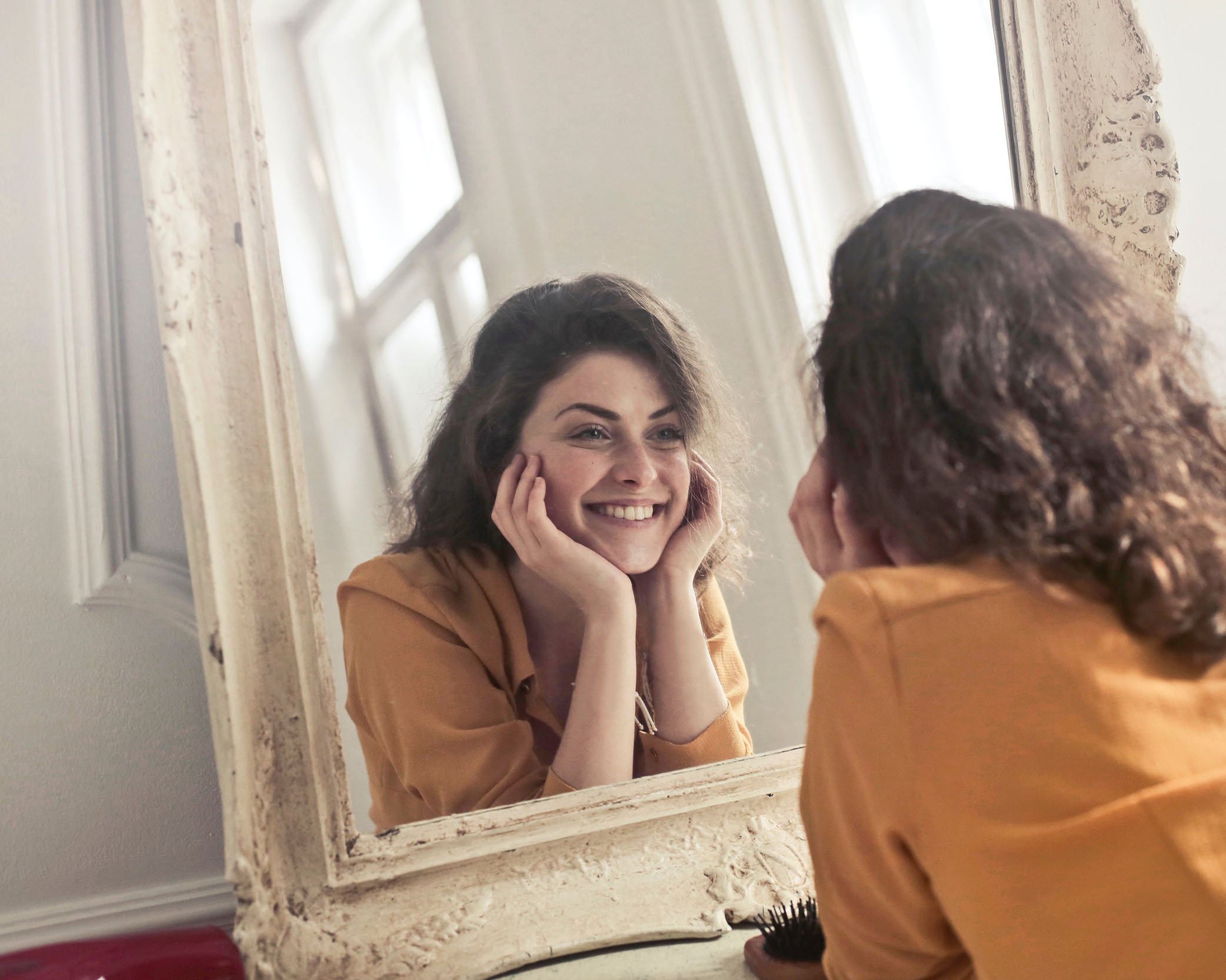 facial exercises in mirror